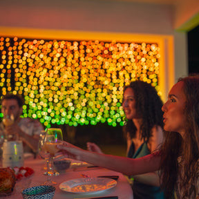 Multiple LED Scene Modes RGBW Intelligent Controlled Curtain Lights With Adjustable Brightness