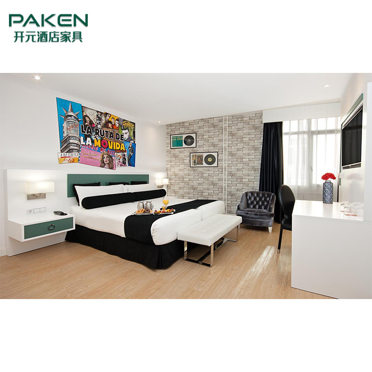 Natural Veneer Paken Hotel Bedroom Furniture Sets