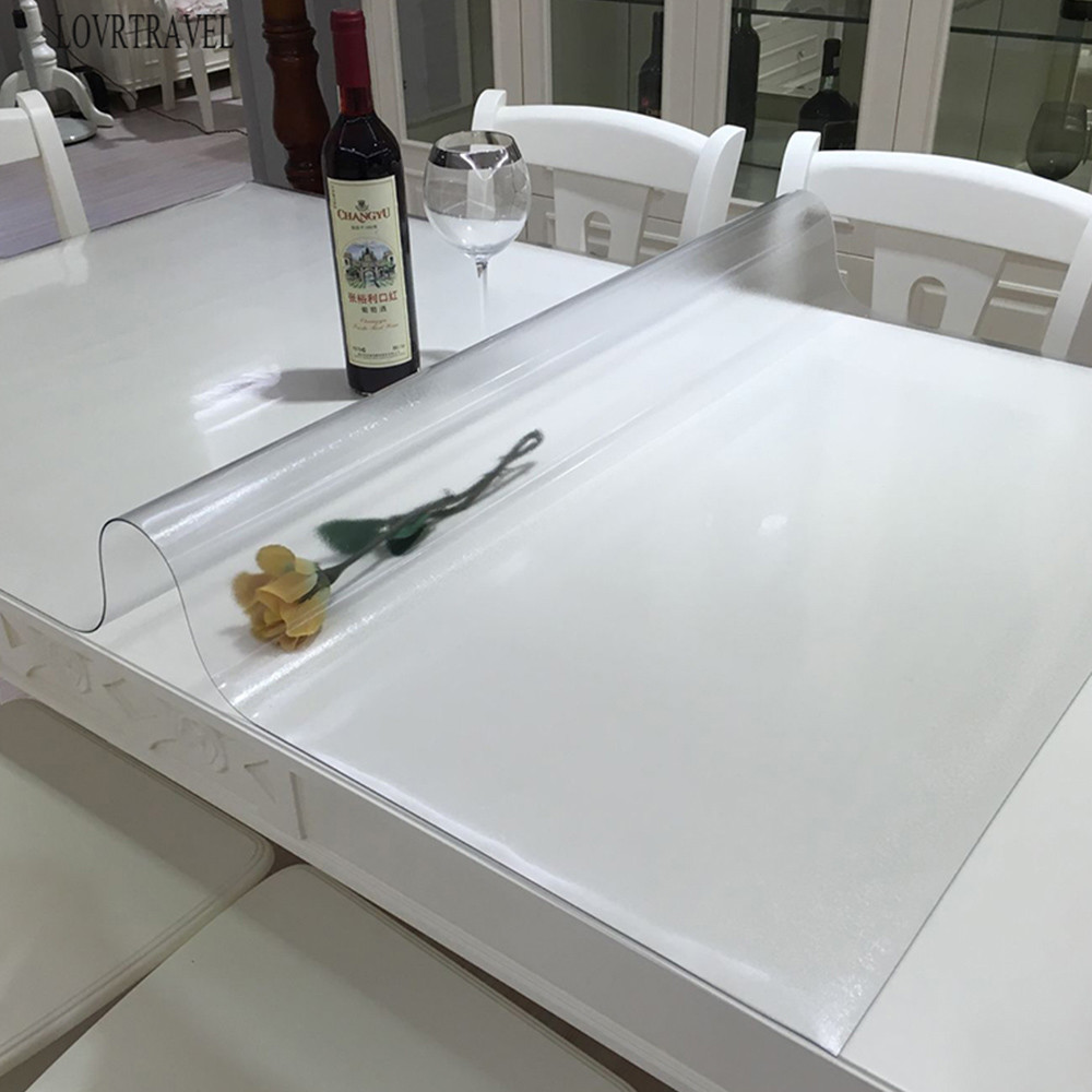 Soft Durable thickness 1.0mm Clear PVC Tablecloth Customized Size