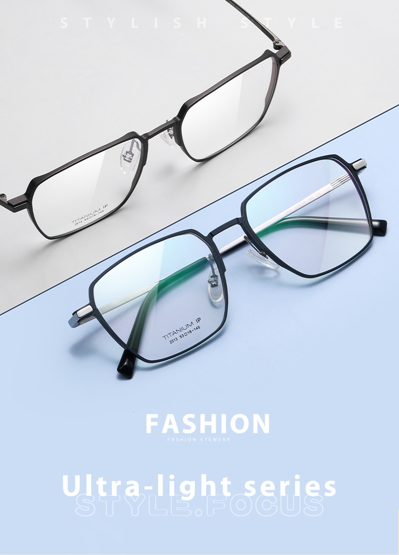 Al Mg Alloy Titanium Frame Glasses Ultra Light Non Prescription