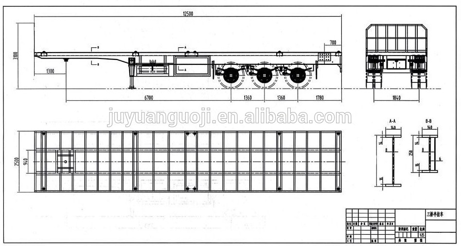 Container and Cargo Carrier 3/4 Axles Bulk Cargo Sidewall Semi Trailer with Twist Locks