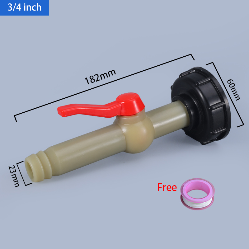Reducing Water Waste S60x6 Adapter Faucet for IBC Tank Tap Coarse Thread 1/2 3/4 1inch