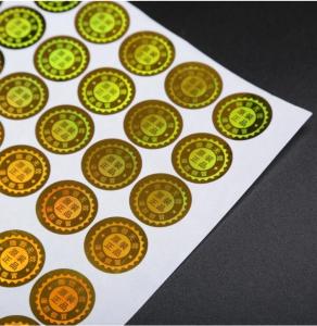 China Holographic Film Self Adhesive Shipping Labels , Waterproof Roll Label Stickers on sale