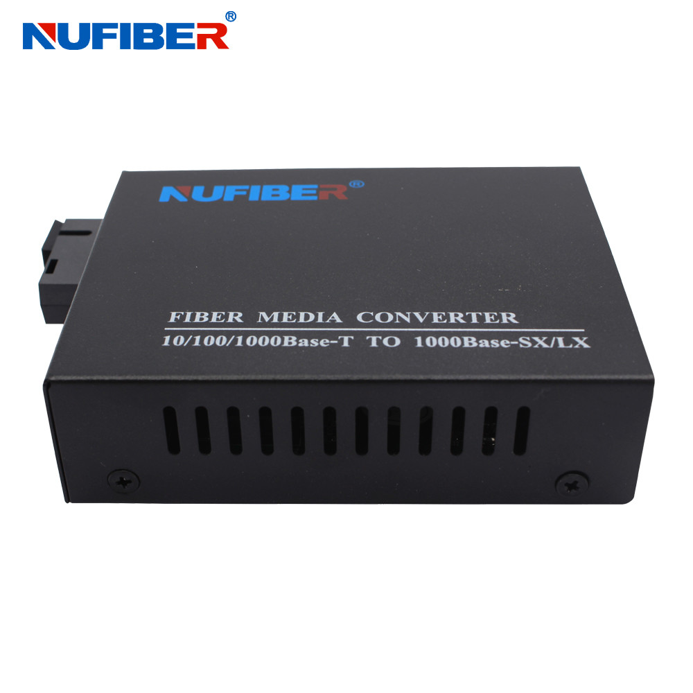 10/100/1000M Fiber Media Converter Simplex SM 1310nm/1550nm 20km SC
