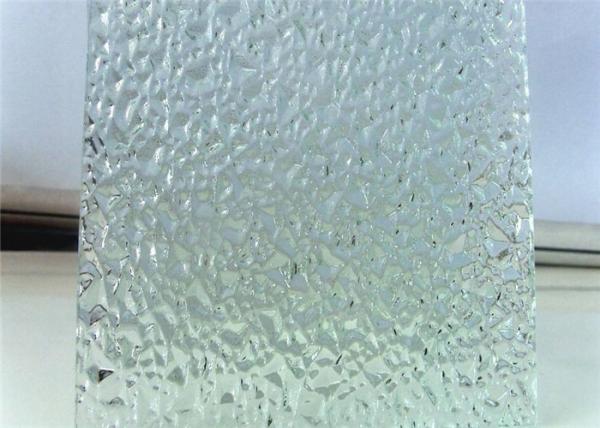 Diamond Embossed Decorative Patterned Glass 2mm 4mm 6mm Thickness For Shower