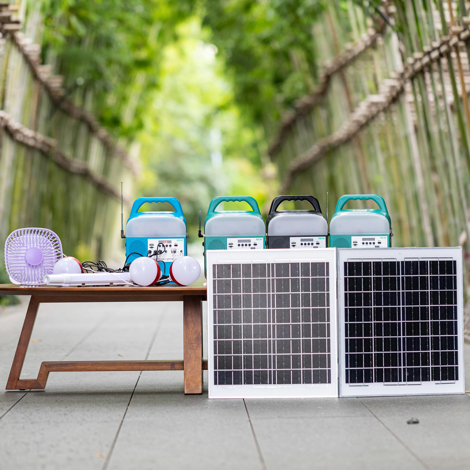 12.8V 10000mah Solar Home Lighting System Sustainable Lighting Solution SRE-818