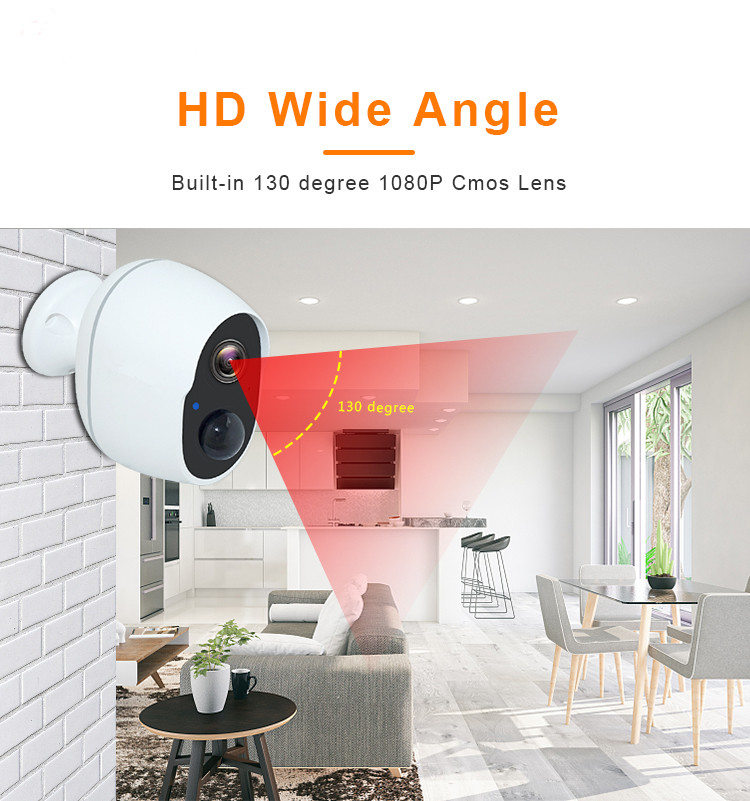 1920x1080 Tuya Smart Camera 2.0 Mega Pixels Pir Security Camera