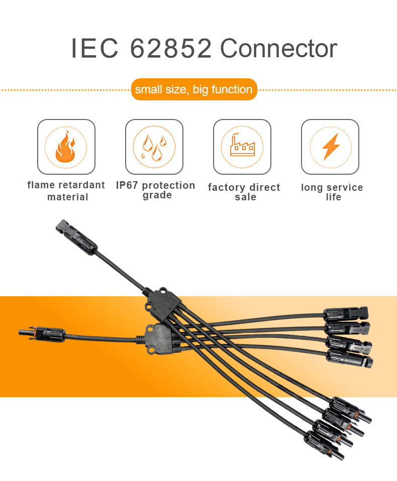 MC4 TUV Durable Solar Dc Cable 15A 1 Core Low Voltage Copper