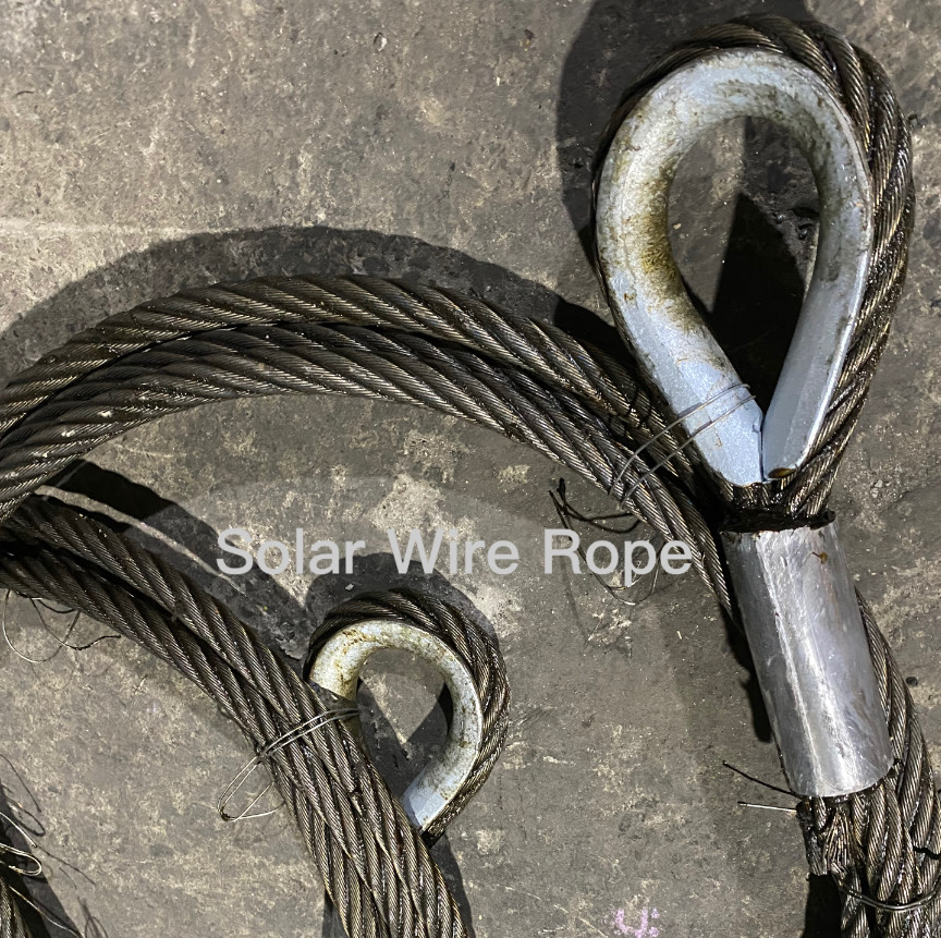 Both Ends Aluminum Ferrules Mechanically Spliced Heavy Duty Lifting Slings