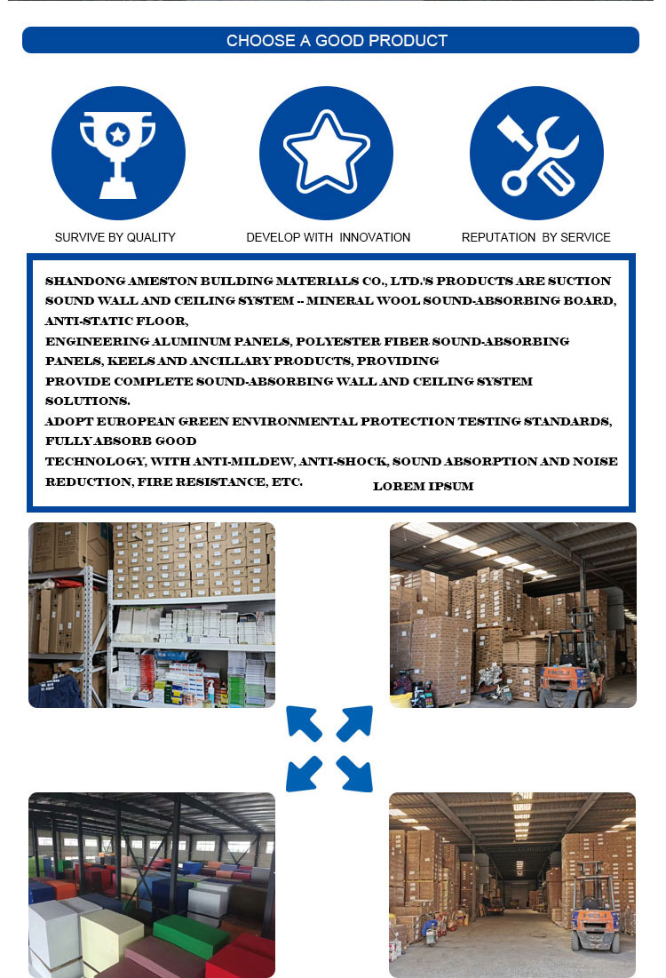 Mineral Fiber Ceiling Board Acoustical Mineral Fiber Plate OEM