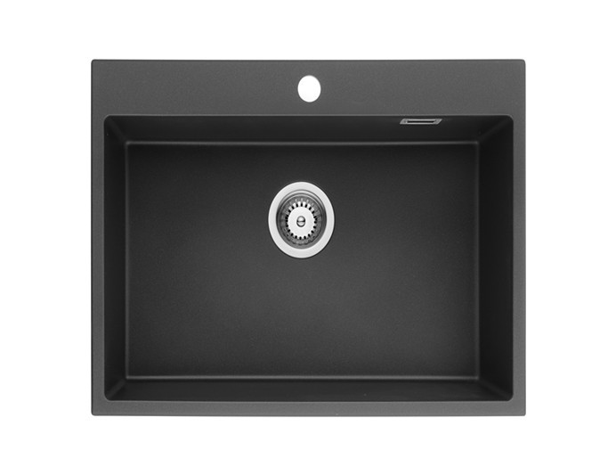 26 Inch Black Single Bowl Drop-in Granite Kitchen Sink/Quartz Sink