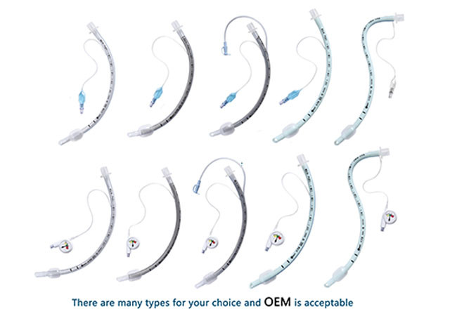Preformed oral Nasal Reinforced Endotracheal Tubes Disposable