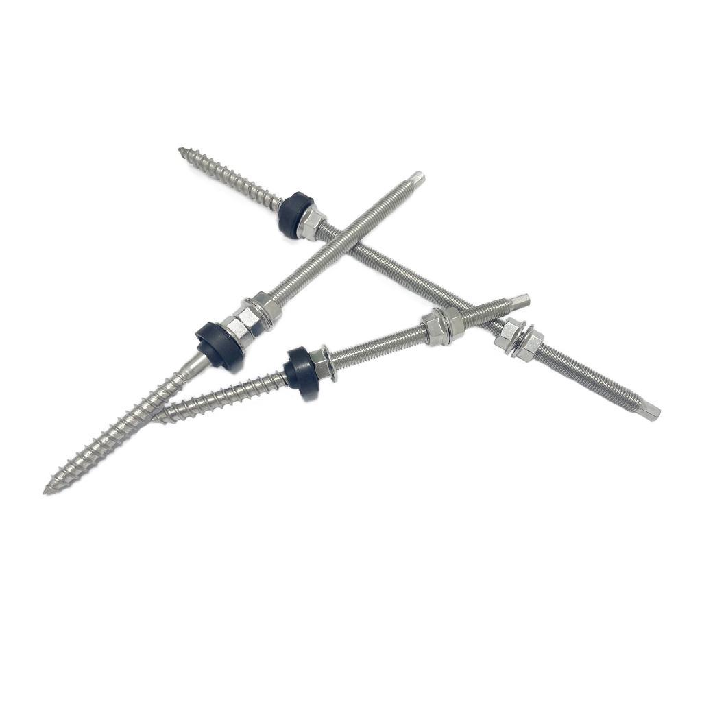 Plain Finish Stainless Steel Solar Roof Mount Hanger Bolt for Strong and Stable Mounting