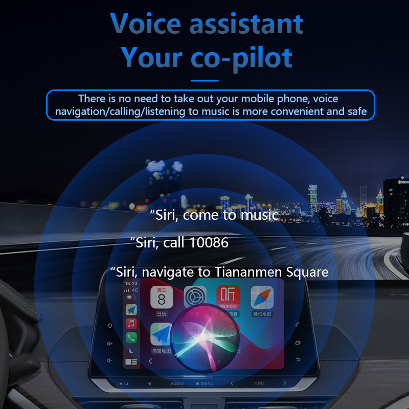 Portable CarPlay Android 13 Multimedia Video Wireless Car Play Ai Box for Car Air Purifier