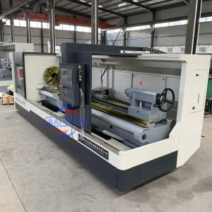 2 Axis Automatic Cnc Lathe Machine GSK Tools Flat Bed