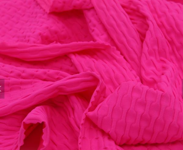 Brazilian Material Wrinkle Jacquard Jersey Knit Fabric 3D Bubble Butt Effect