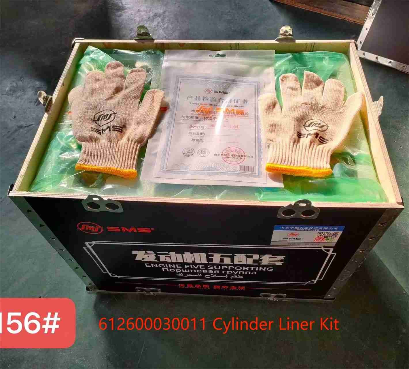 612600030011 Cylinder Liner WEICHAI Engine Parts Piston Ring Pin Engine Five Supporting WEICHAI WD615