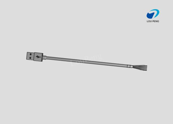 USB Cable Assemblies, USB 4-Position Plug, AM to Tin sealing wire, Single-Ended,