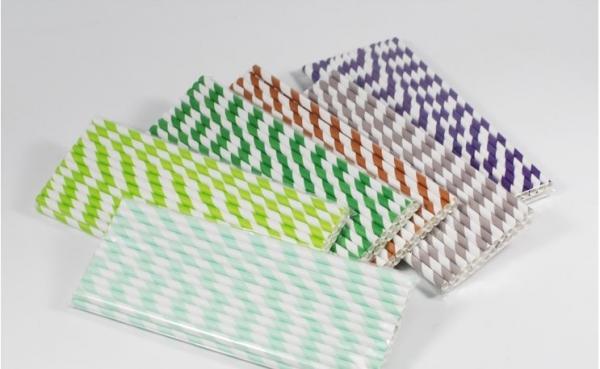 Quality Christmas colorful striped paper straws for sale