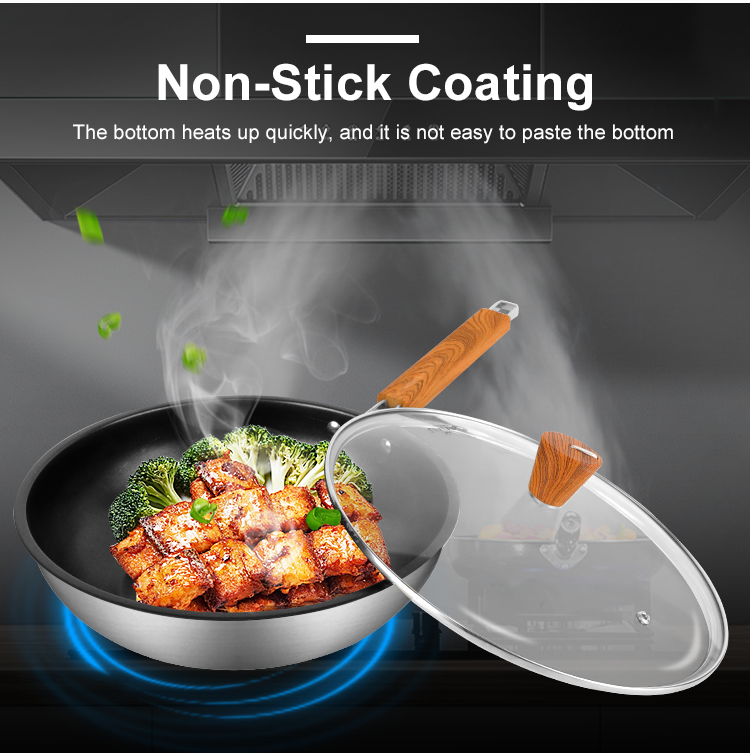 Hot Sale 4 Piece Kitchen Non Stick Cooking Pan Set Stainless Steel Pot Cooking Cookware Set