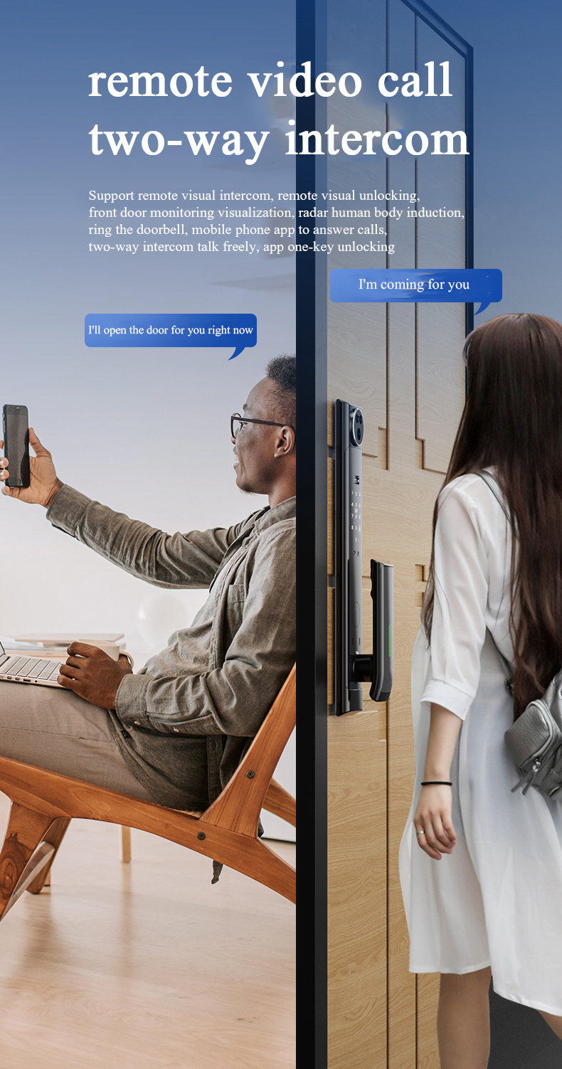 Xhome Video Call Lock Safety Apartment Electronic Door Locks