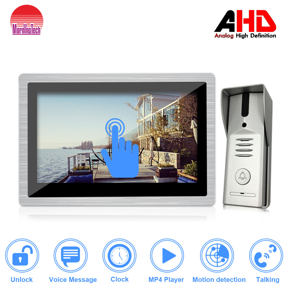  Morningtech Phone unlocked 10 Inch Sensor's Button AHD960P Video Door Phone , professional intercom system Manufactures