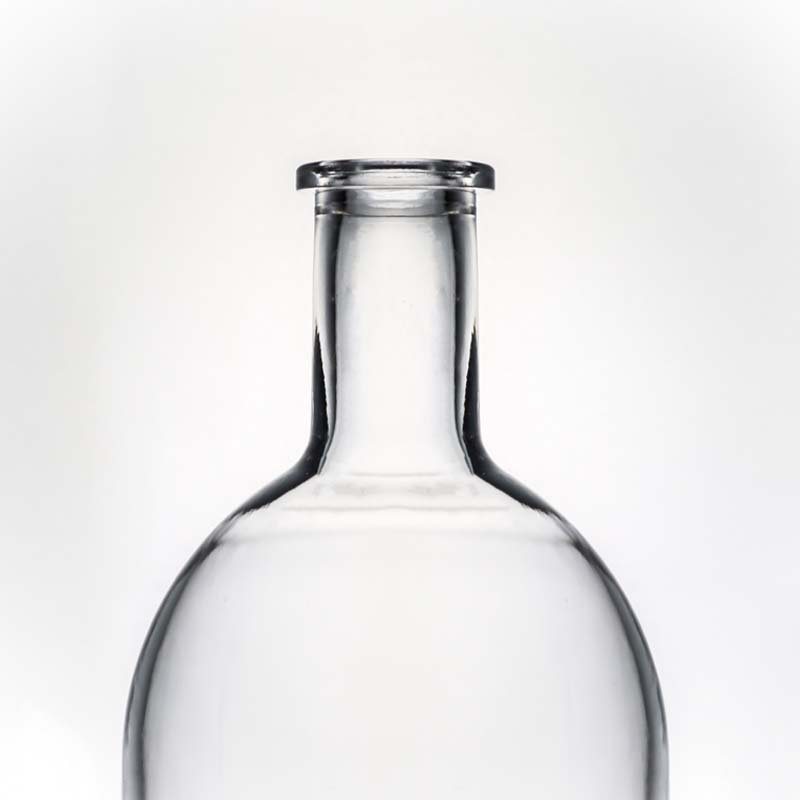 Custom Shape 500ml 700ml 750ml Round Liquor Glass Bottle with Cork Stopper Industrial