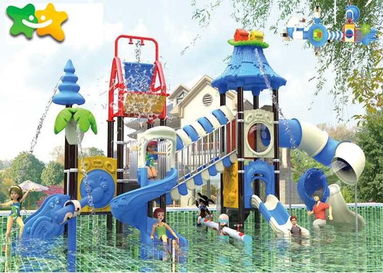 Commercial Long Slip And Slide , Commercial Pool Slides High Aquatic Paradise Activities