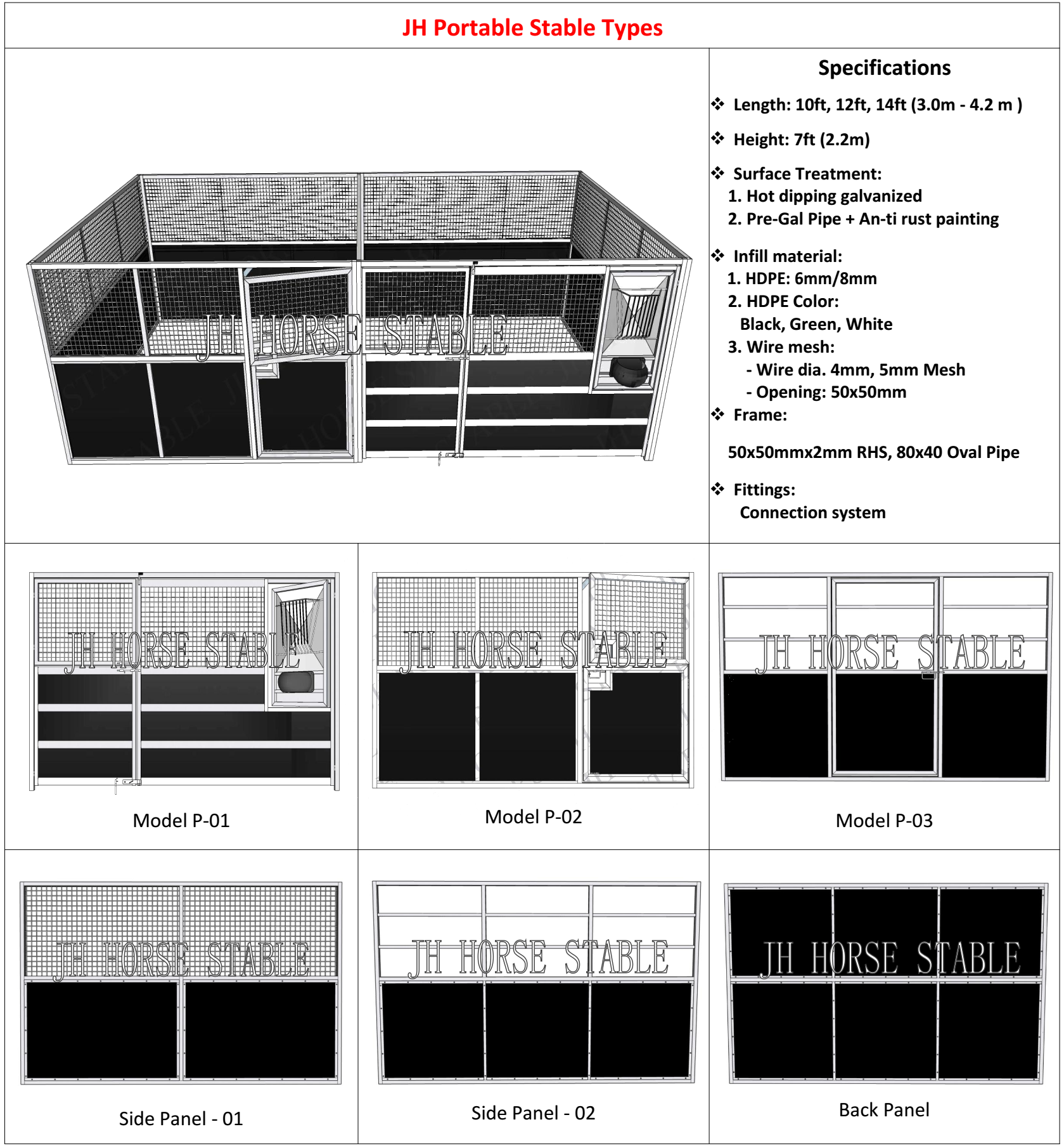 How to build an portable covered metal outdoor horse barn stall doors