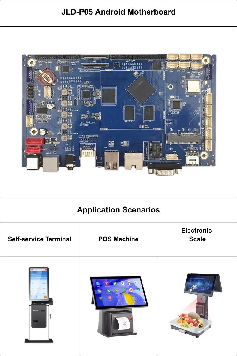 JLD-P05 Android Motherboard 2.4G/5G Wireless WIFI Internet Access Embedded Board For Cash Register