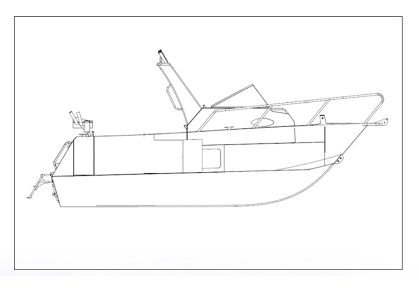 2.4m Beam Aluminum Center Console With Targa Offshore Yacht Corrosion Resistance