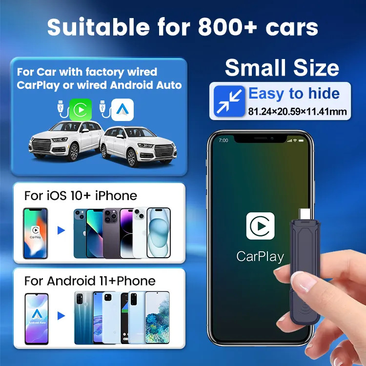 CPC200-Mini SE Pro Auto Connect Wireless Adaper CarPlay Android Auto Plug And Play Dongle For IPhone Apple