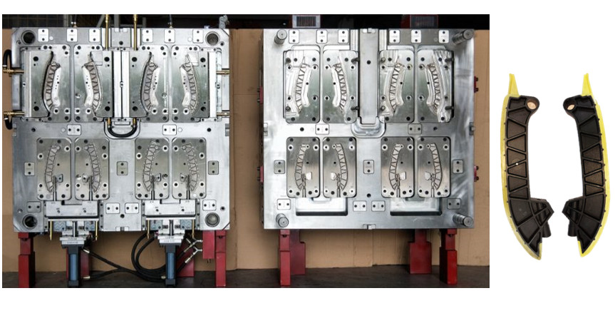 Industry 2k Plastic Injection Moulding Material PA6 30GF Cavity 1 + 1 For Auto Engine Parts