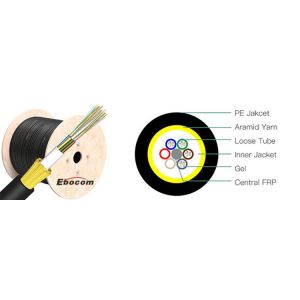 ADSS All Dielectric Self Supporting Fiber Optic Cable 12 Core For Internet