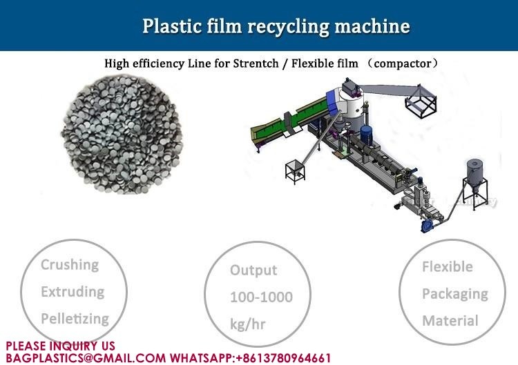 Plastic Pelletizing Machine Pellet Recycling Machines Plastic Granulator For Pp Pe Film