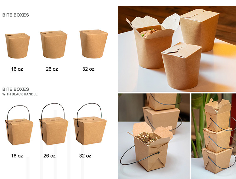 Disposable Take Away Folded Compartment Paper Bento Lunch Box For Fast Food