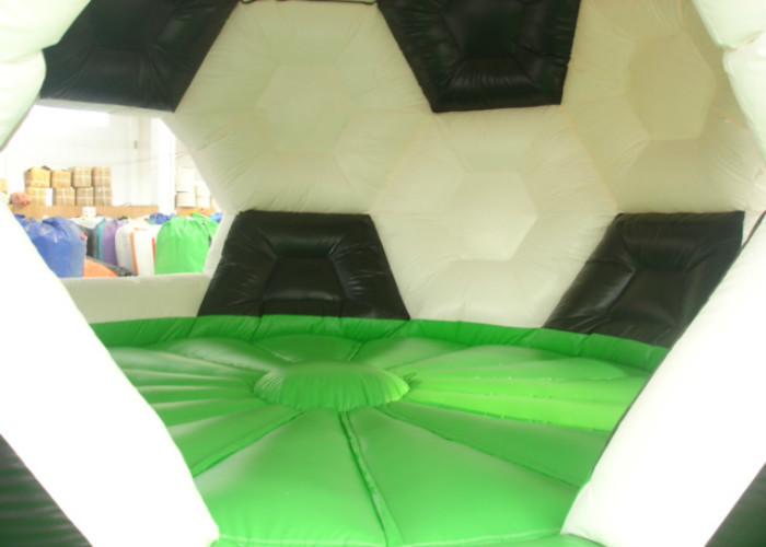 Football Design Bounce Round Bounce House , Soft Inside Bounce House Fire Resistance