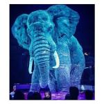 Grey Waterproof Holographic Mesh Screen See Through 9x30m For Event