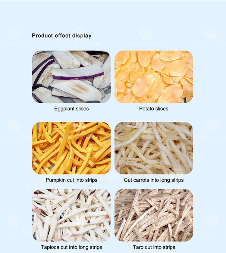 Commercial French Fries Vegetable Processing Machine Potato Cutter