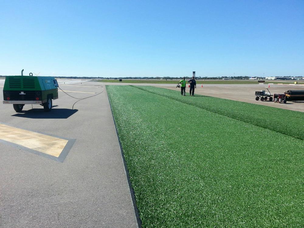 10mm No Infill Synthetic Training Turf With SBR Latex Back Or PU Back