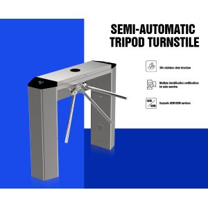 AC220V±10% Tripod Turnstile Gate with QR Code Ticket and -25℃ to 70℃ Working