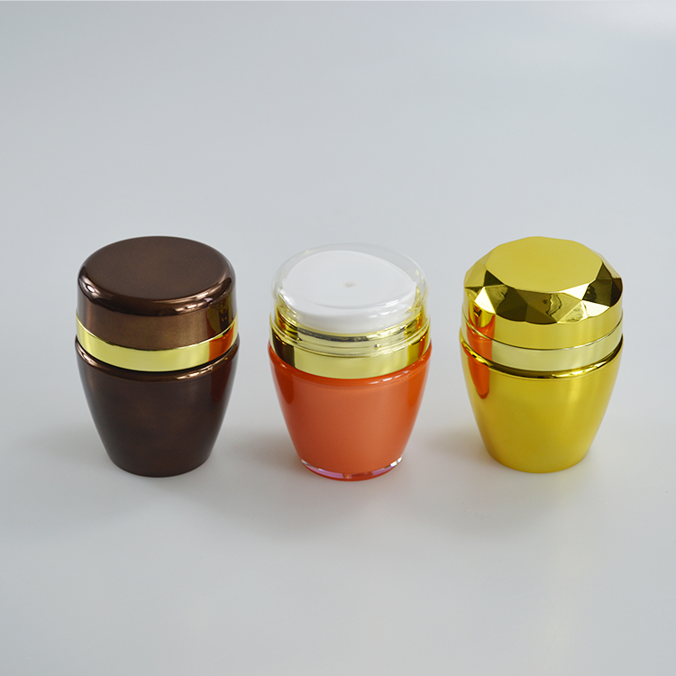 Acrylic Cap 30g Acrylic Cream Vacuum Bottle Press Style Airless Pump Jars for Face Cream