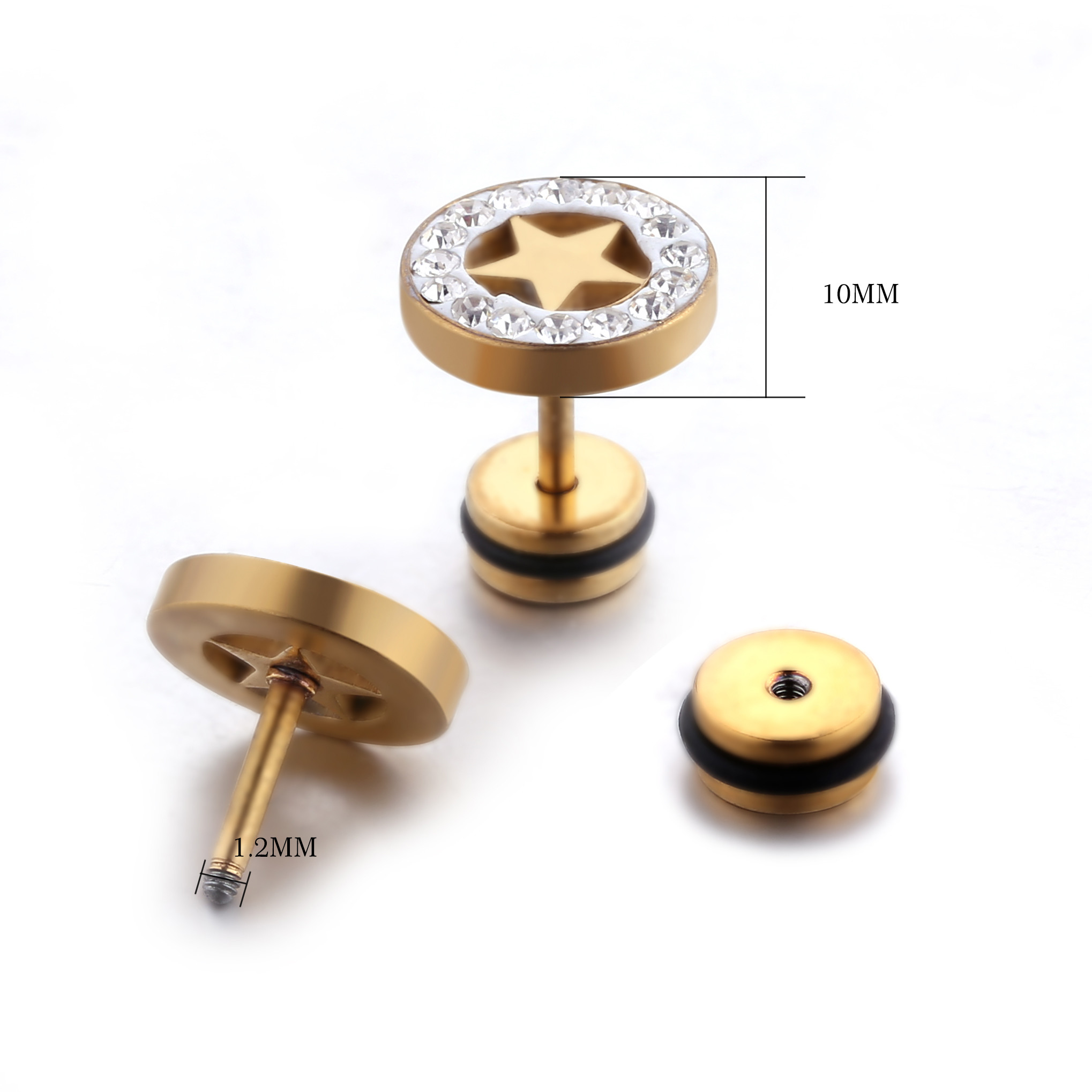 Jamaica hot sale body piercing jewelry star shaped earring for girls women gifts