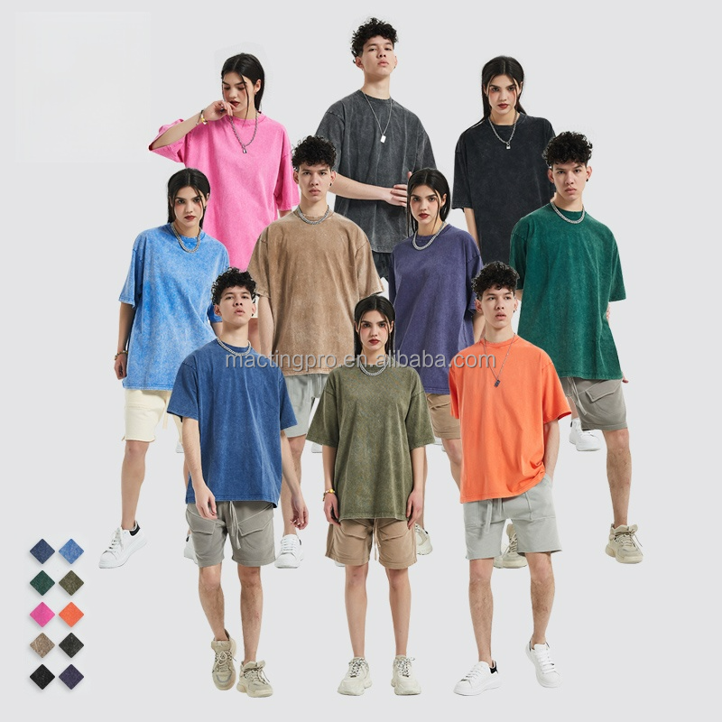 Men'S Blank Oversized T Shirts Wholesale Droup Shoulder T Shirts Mock Neck 100% Cotton Fabric