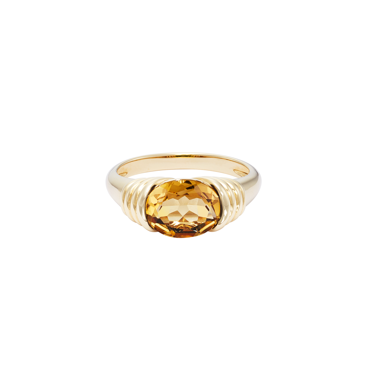 Heirloom CZ Honey Quartz Ring 925 Sterling Silver For Women'S Wedding Jewelry