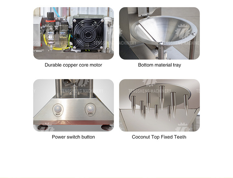 50L/Min Coconut processing and peeling machine table top fast peeling machine green coconut planer