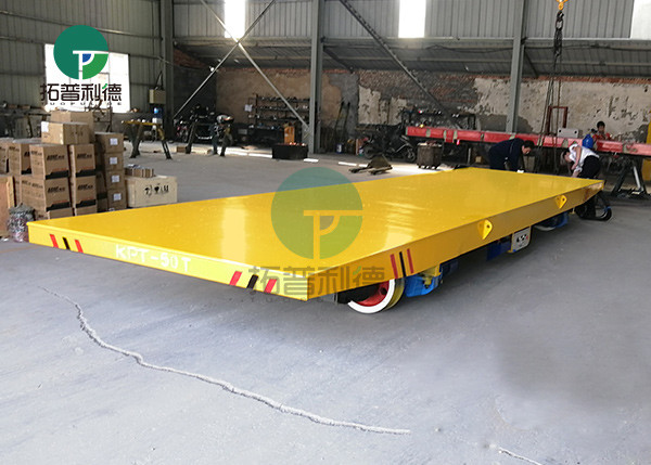 Mobile Cable Powered Towing Trolley Self-Propelled Railway Steel Trailer For Transferring