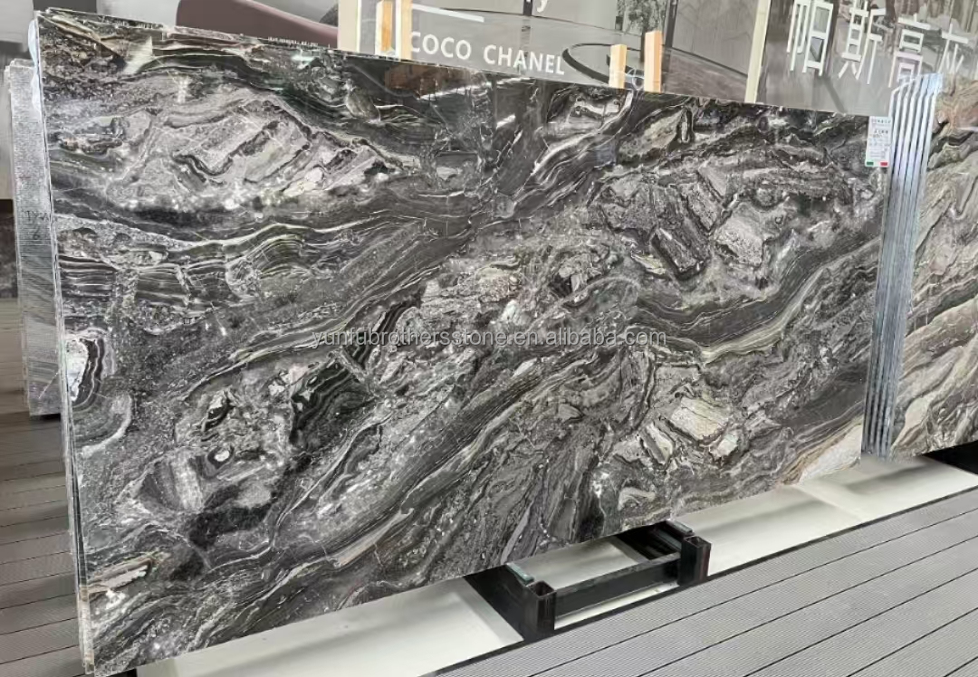 Venice Brown Calcite Stone Ideal for Round Dining Table Set and Home Furniture
