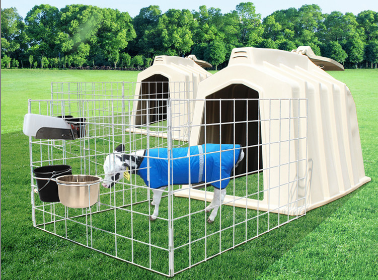 Small rust proof Width 333cm Group Calf Hutch for Livestock