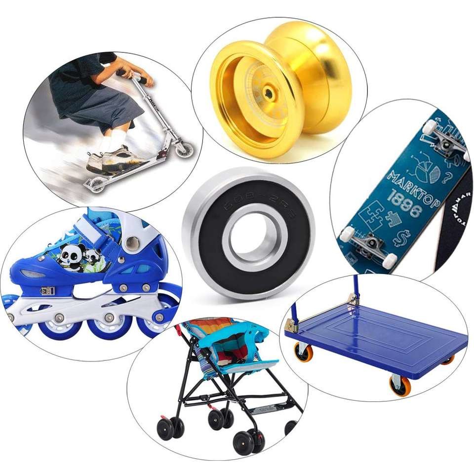 High Quality Abec 9 Skateboard Bearings 608 RS 608zz 608 2RS Logo Customized